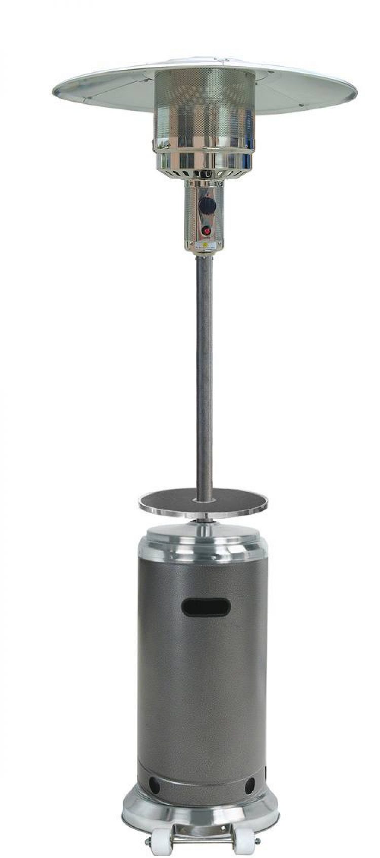 87″ Tall Stainless Steel and Hammered Silver Outdoor Patio Heater 1