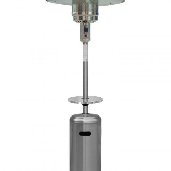 87" Tall Stainless Steel Outdoor Patio Heater with Table