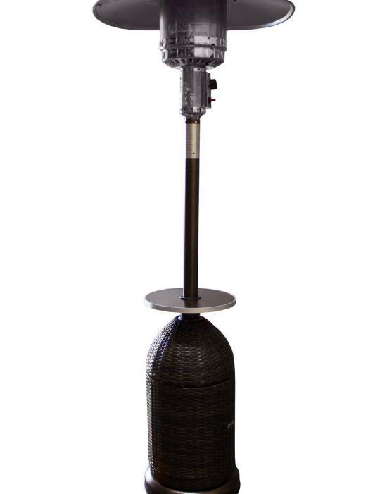 87" Tall Resin Wicker Patio Heater with Table