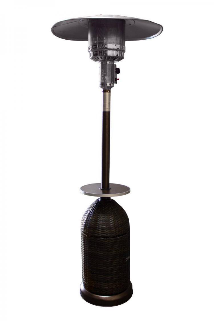 87″ Tall Resin Wicker Patio Heater with Table 1