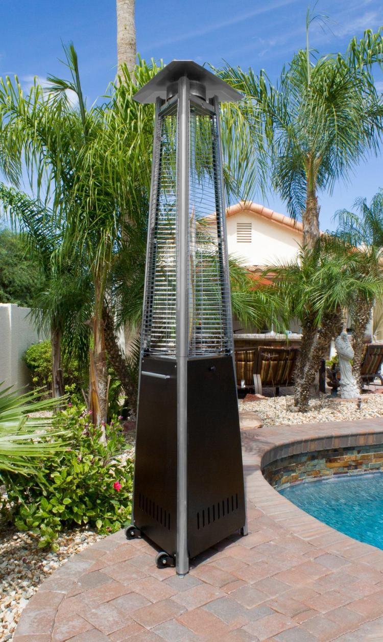 94″ Tall Radiant Heat Glass Tube Patio Heater Commercial Triangle (Bronze) 1