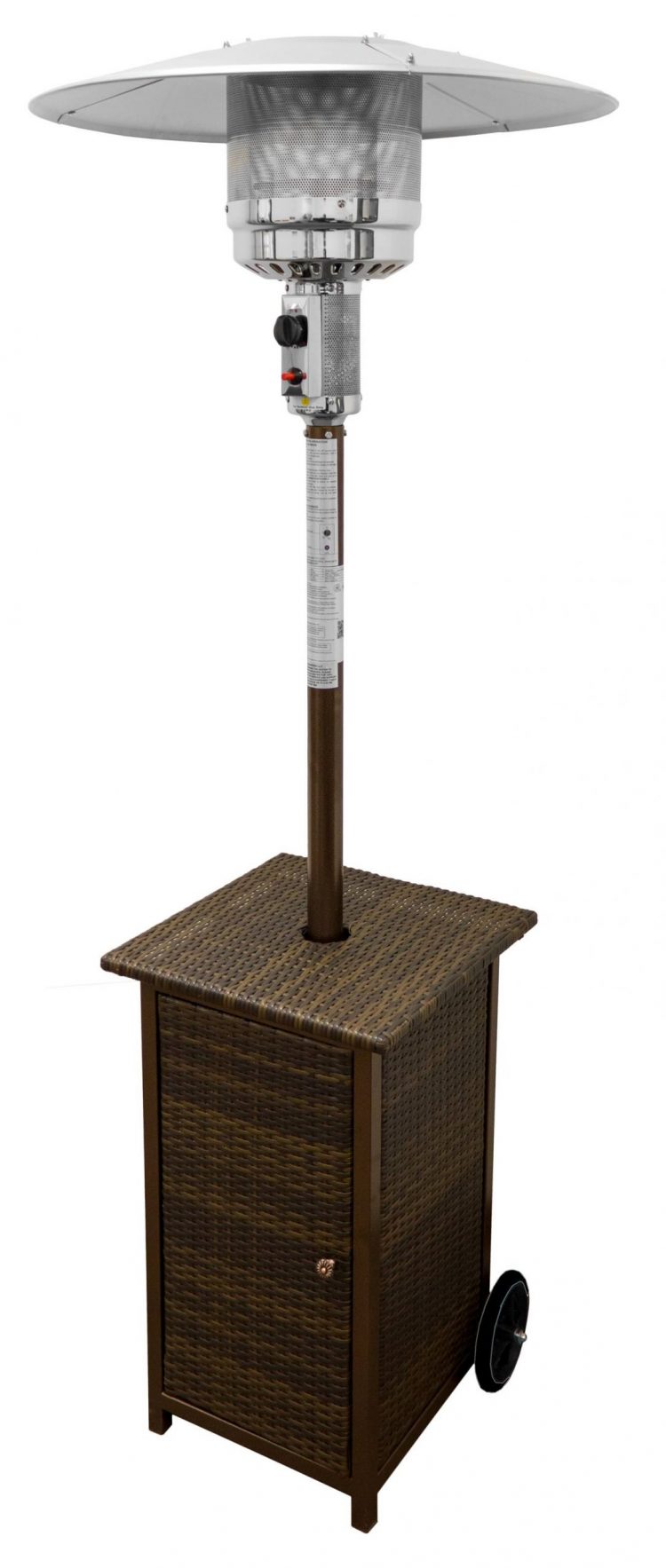 87″ Tall Square Wicker Patio Heater with Table 1