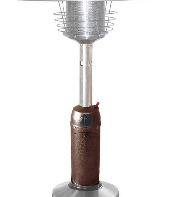 Hammered Bronze and Stainless Steel Tabletop Heater