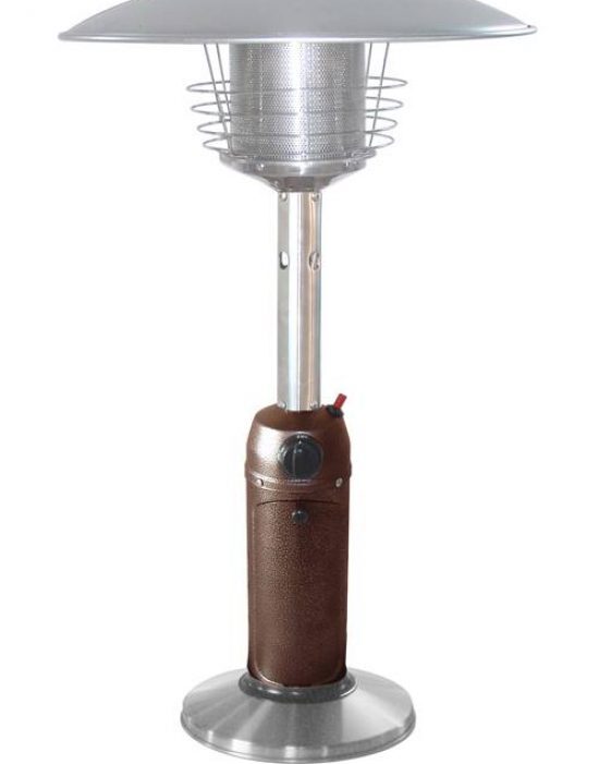 Hammered Bronze and Stainless Steel Tabletop Heater