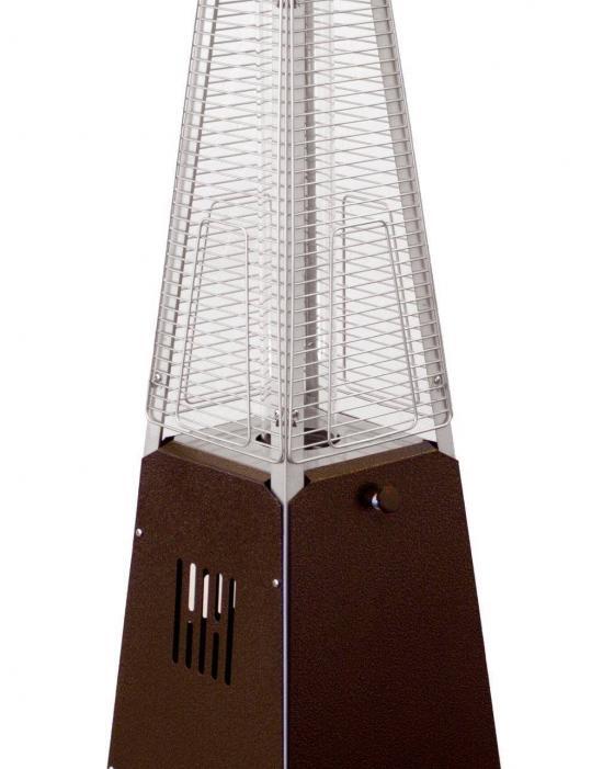 39" Tall Radiant Heat Glass Tube Outdoor Patio Heater (Hammered Bronze)