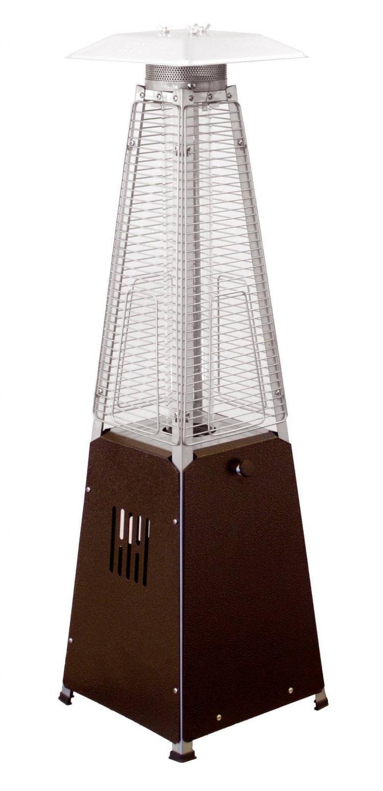 39″ Tall Radiant Heat Glass Tube Outdoor Patio Heater (Hammered Bronze) 1