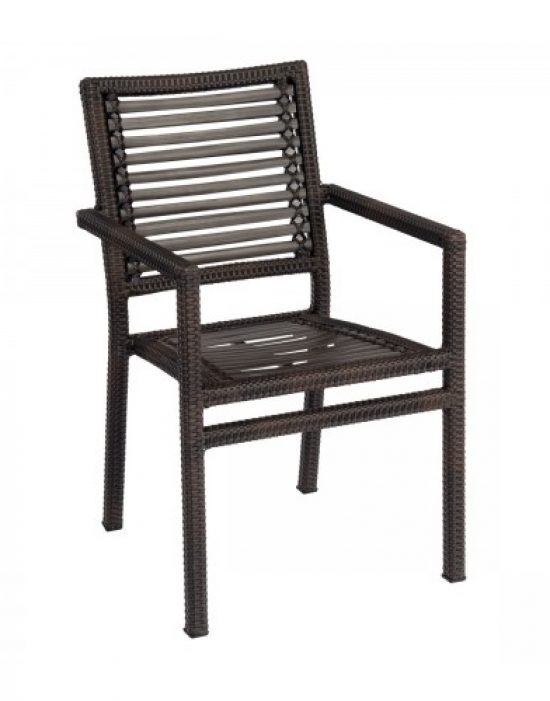 All-Weather South Beach Dining Armchair (Coffee Weave Only)