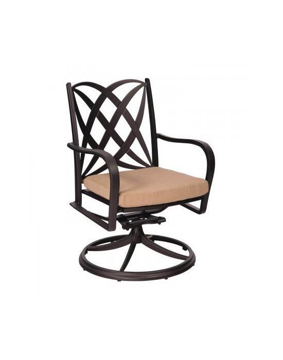 Apollo Swivel Rocker Dining Arm Chair with Optional Cushion
