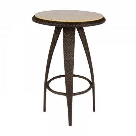 Bali Bar Table With Stone Top