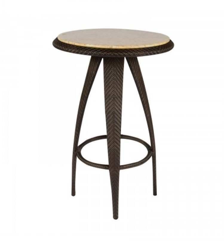 bali bar table with stone top