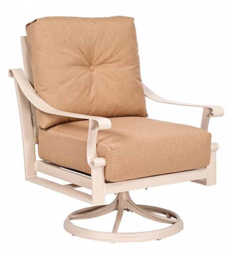bungalow cushion swivel rocking dining chair