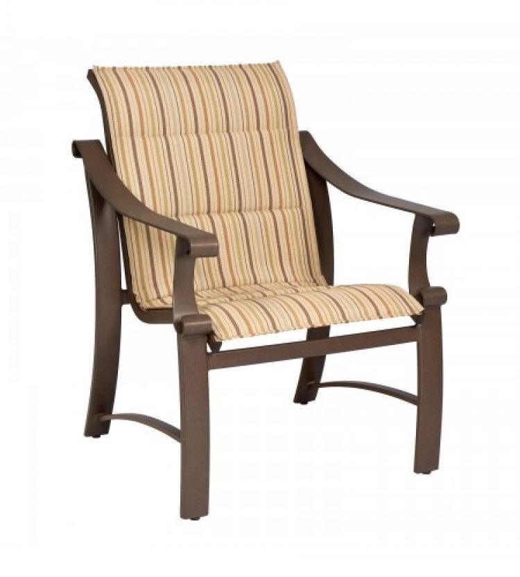 bungalow padded sling dining arm chair