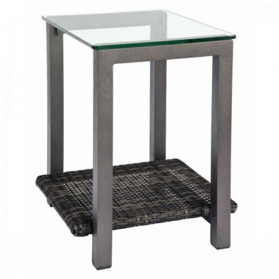 Canaveral End Table With Glass Top