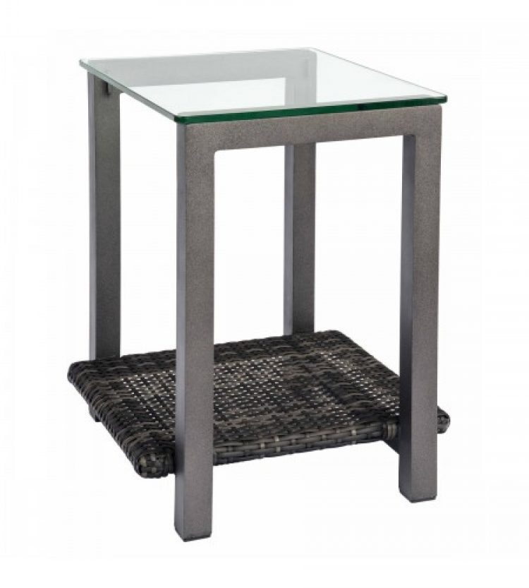 canaveral end table with glass top