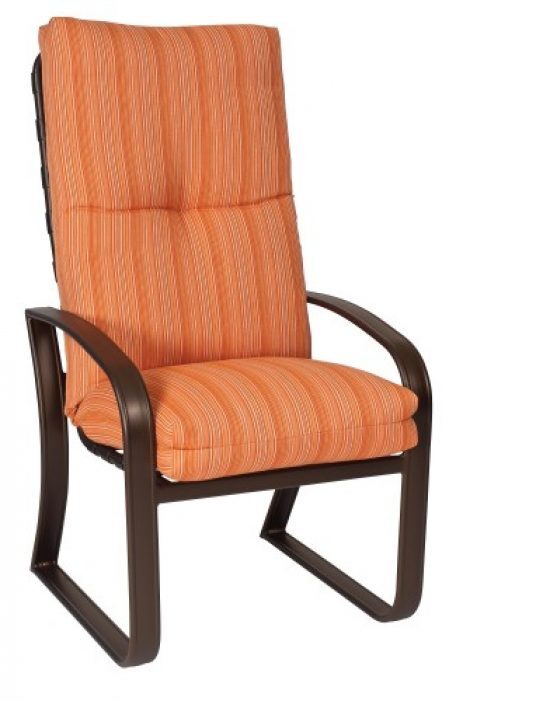 Cayman Isle Cushion High-Back Dining Arm Chair