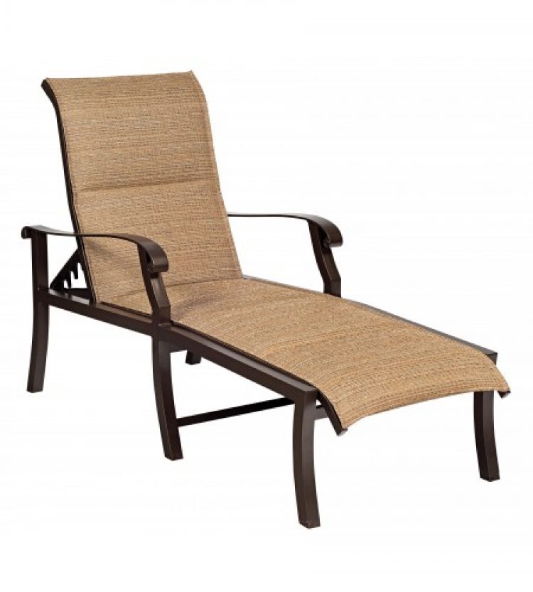 cortland padded sling adjustable chaise lounge