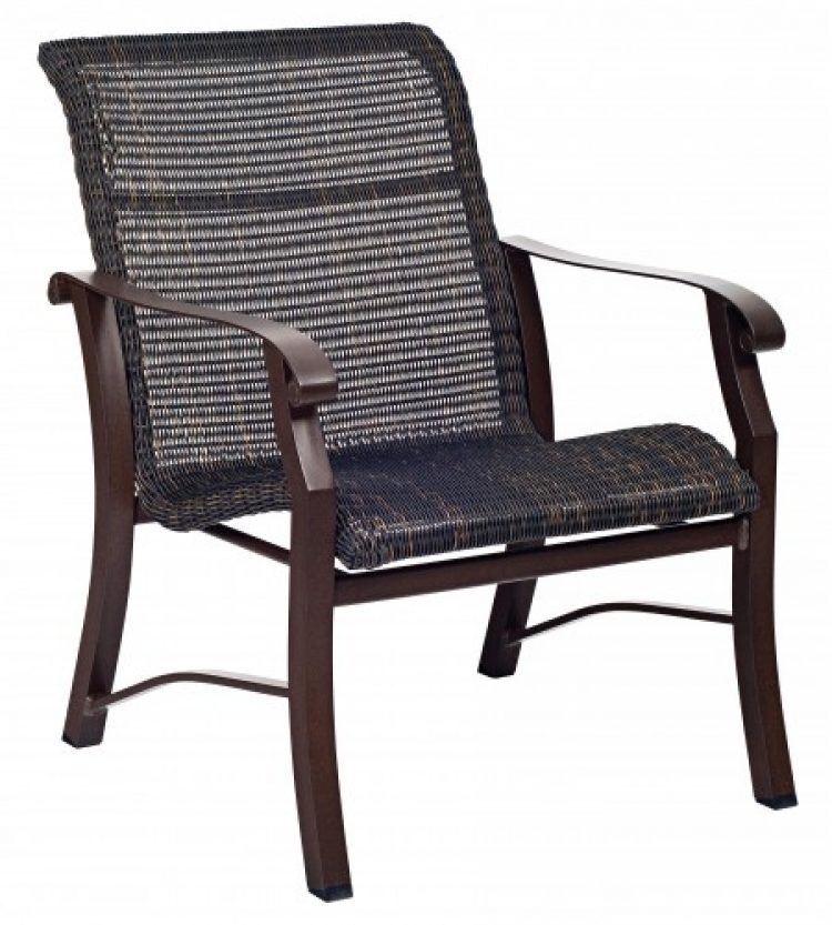 cortland round weave lounge chair