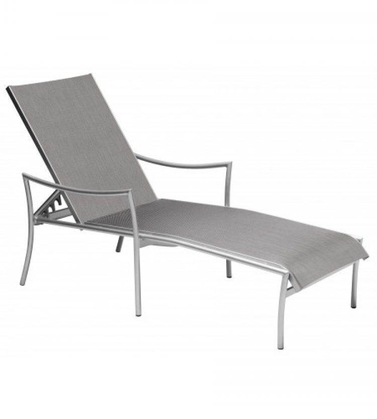 dominica sling adjustable chaise lounge stackable