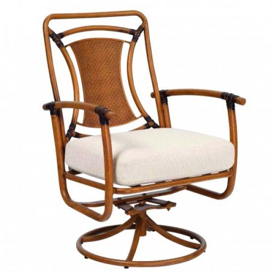 Glade Isle Cushion Formal Swivel Rocker Dining Arm Chair