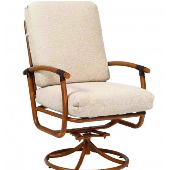 Glade Isle Cushion Swivel Rocker Dining Arm Chair