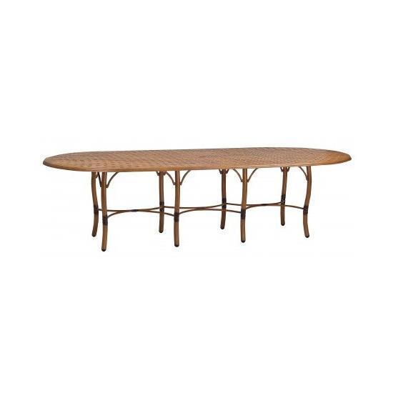 Glade Isle Tables Large Rectangular Dining Table With Thatch Top