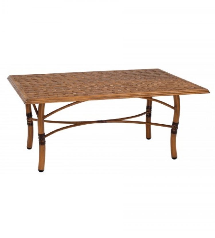 glade isle tables rectangular coffee table with thatch top