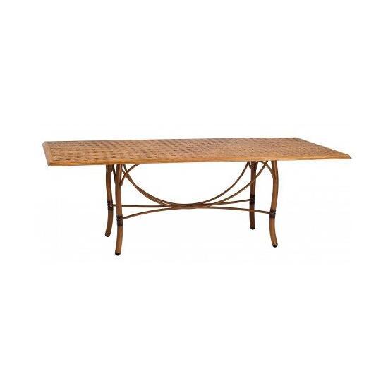 Glade Isle Tables Rectangular Dining Table With Thatch Top