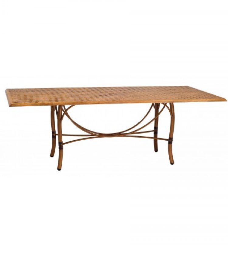 glade isle tables rectangular dining table with thatch top