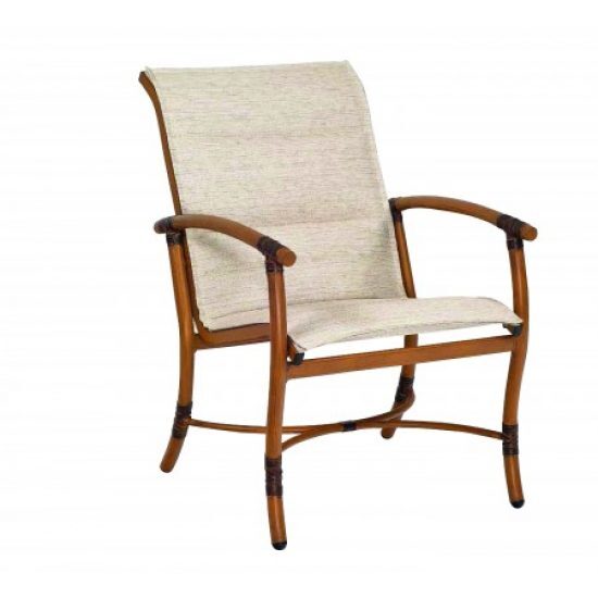 Glade Isle Padded Sling Dining Arm Chair