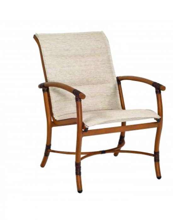 Glade Isle Padded Sling Dining Arm Chair