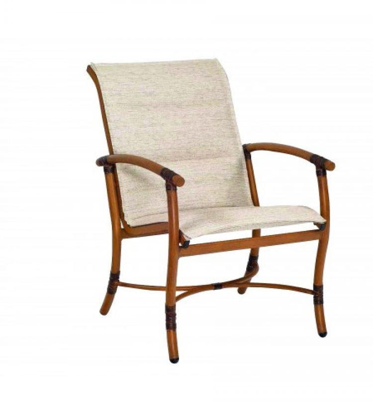 glade lsle padded sling dining arm chair