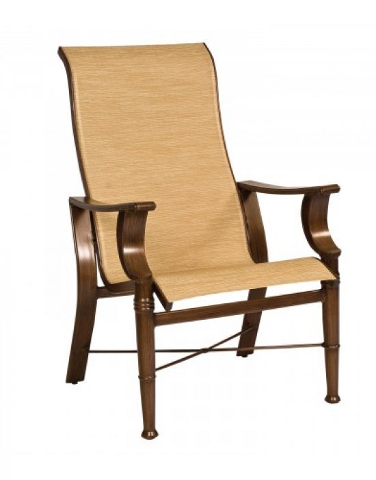Arkadia Sling High-Back Dining Arm Chair