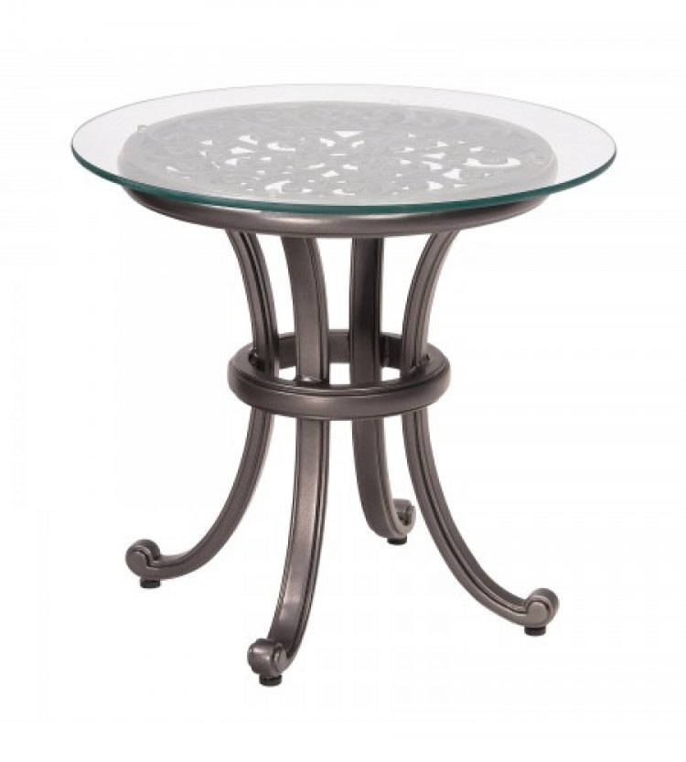new orleans end table with glass top