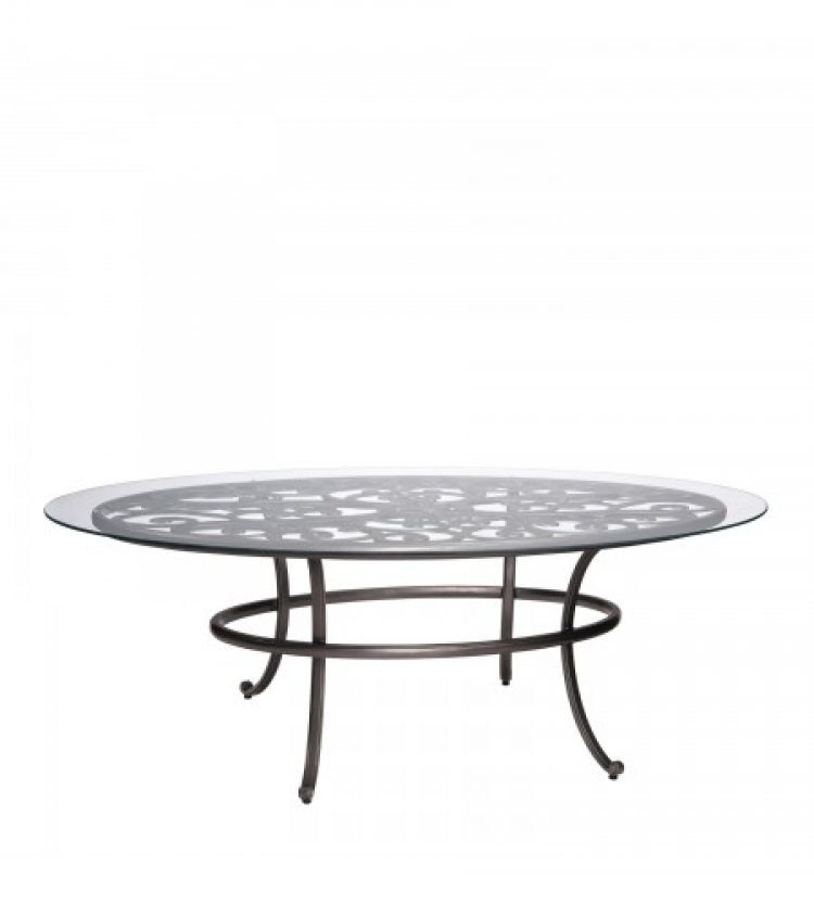 new orleans oval umbrella table with glass top