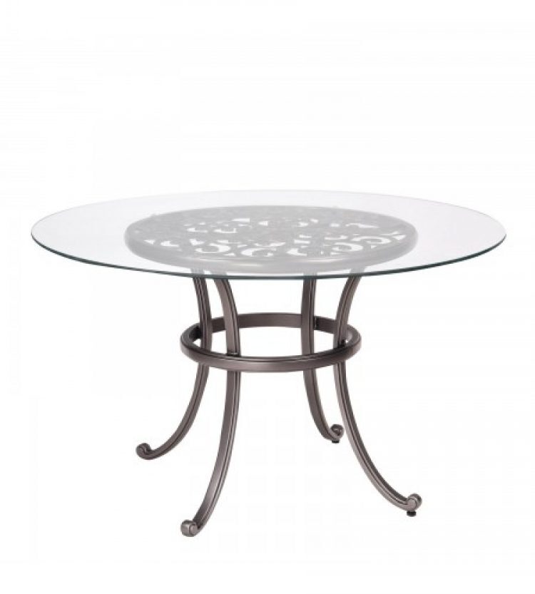 new orleans round umbrella table with glass top