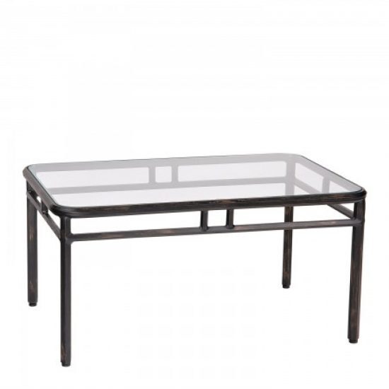 Nob Hill Rectangular Coffee Table With Glass Top