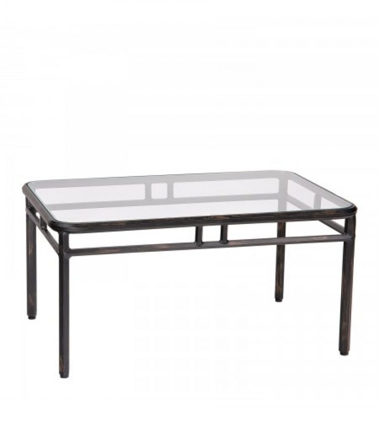 nob hill rectangular coffee table with glass top