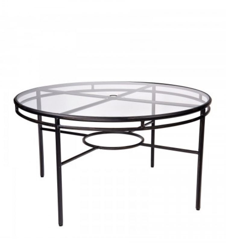 nob hill round umbrella table with glass top