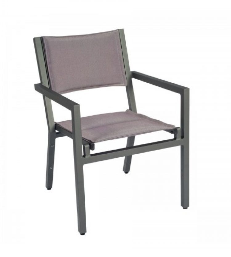 palm coast padded sling dining armchair stacking