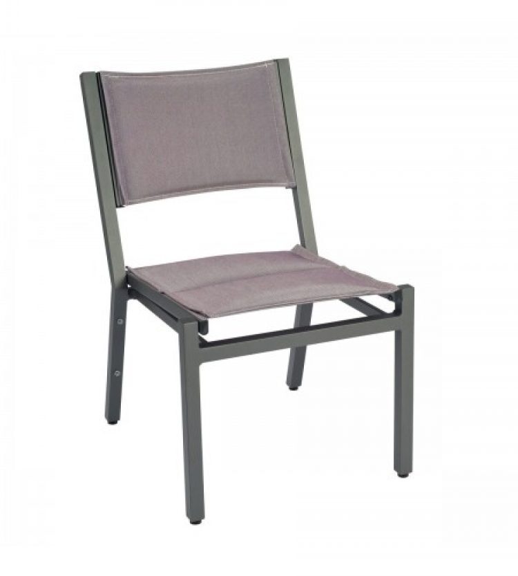 palm coast padded sling dining side chair stacking