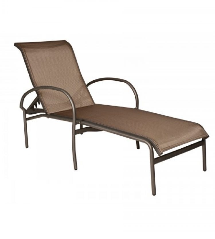rivington sling adjustable chaise lounge stackable