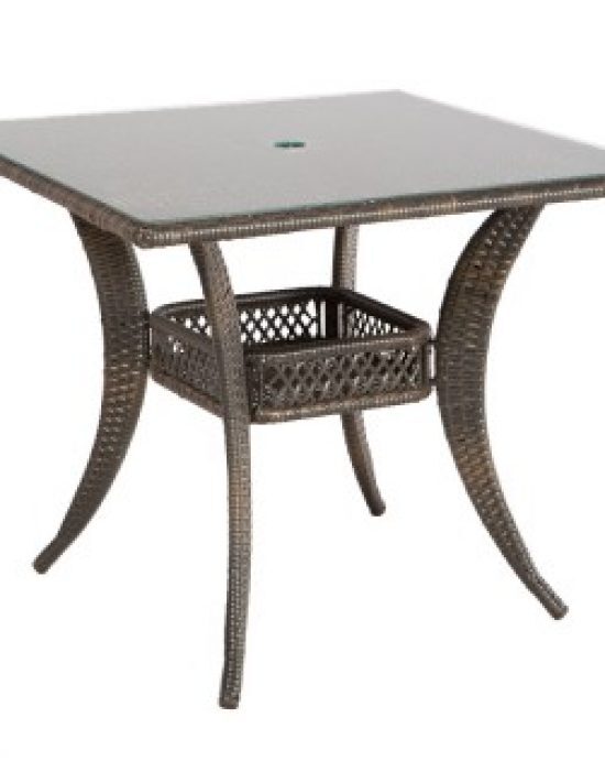 TUTTO 36" SQUARE DINING TABLE WITH UMBRELLA HOLE