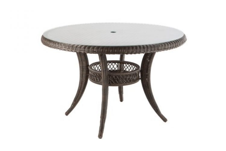 tutto 48 round dining table with umbrella hole