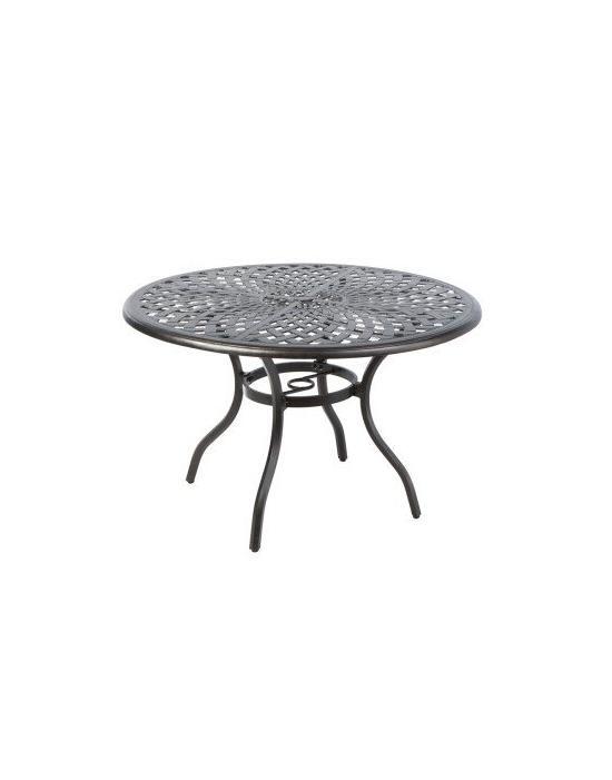 BAY LEAF 48" ROUND DINING TABLE W/ UMB. HOLE