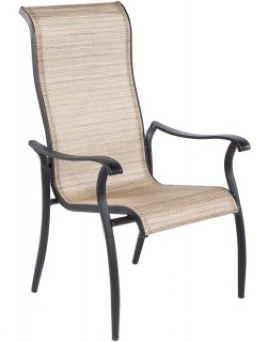CHARTER HI-BACK SLING CAST STACKABLE DINING ARM CHAIR