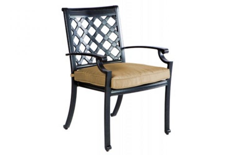 lattice stackable dining arm chair frame only