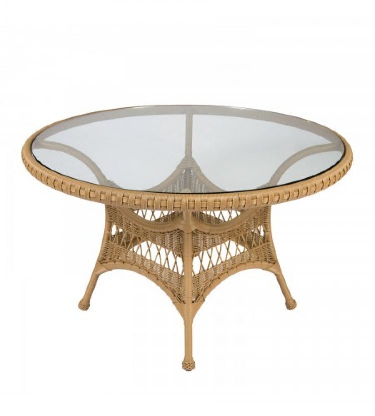 sommerwind 48 round dining table with glass top