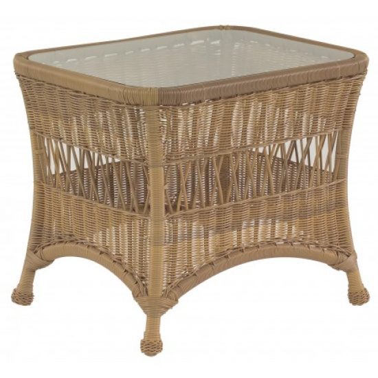 Sommerwind End Table With Glass Top