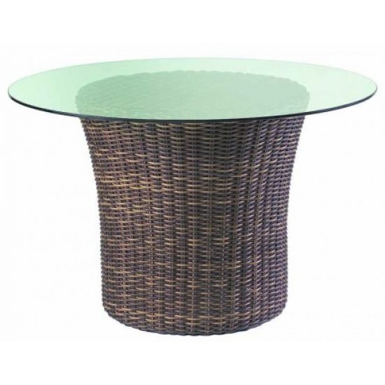Sonoma 48" Round Dining Base With Glass Top