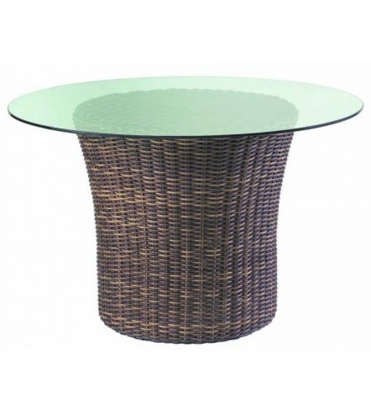 sonoma 48 round dining base with glass top